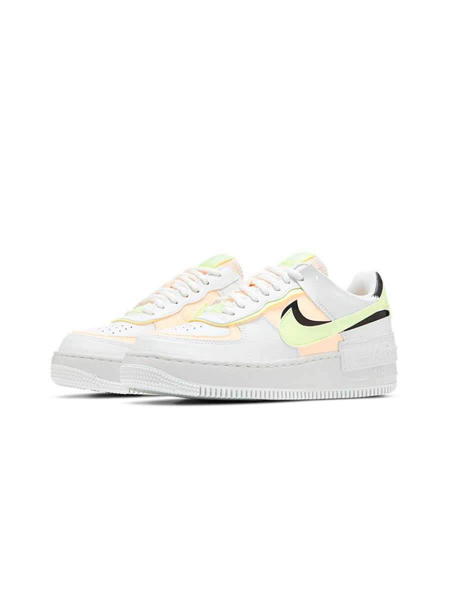 Картинка Кроссовки Nike Air Force 1 Low Shadow Summit White Barely Volt Crimson Tint